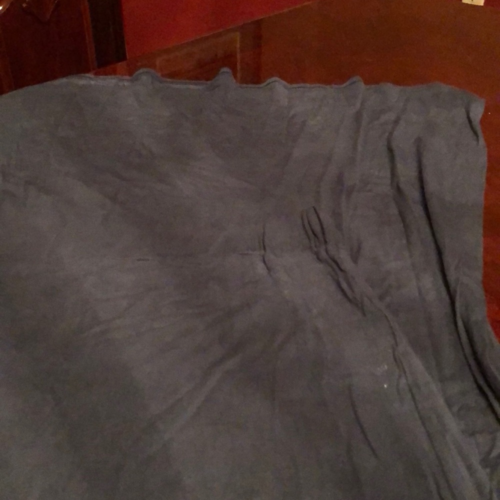 Blue elastic waist skirt